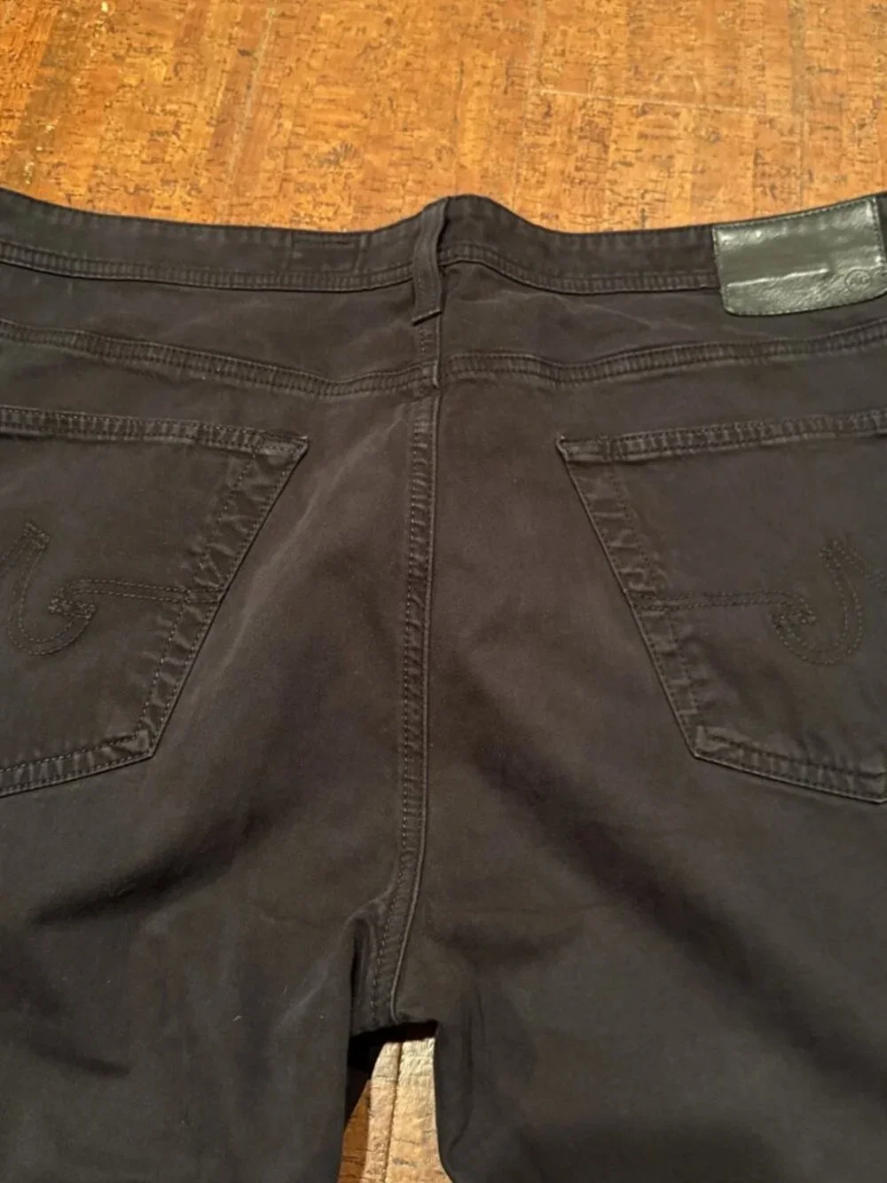 AG Adriano Goldschmied Men’s 38X32 Black Graduate Tailored Slim Straight Pants